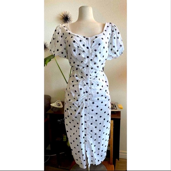 1950s style button up sheath dress - Picture 5 of 6